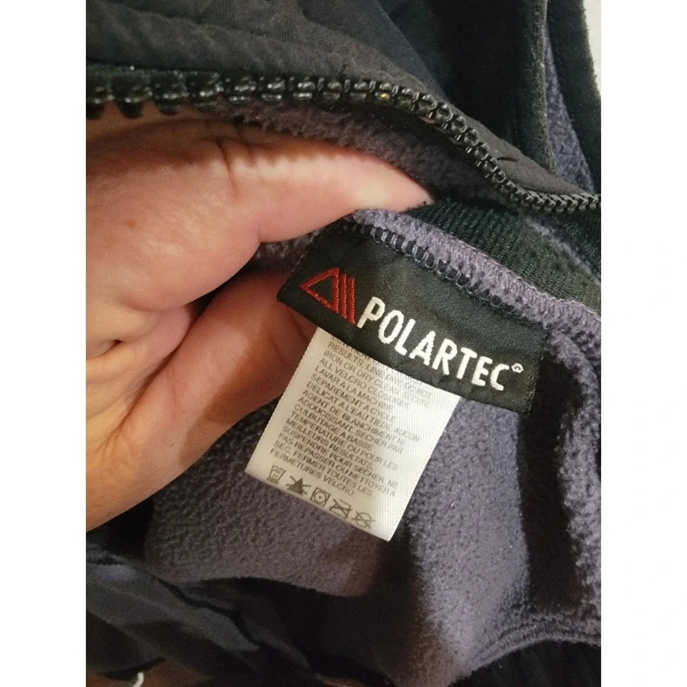 The North‎ Face Denali Vest Mens XXL Black Gray Fleece Full Zip Polartec Jacket